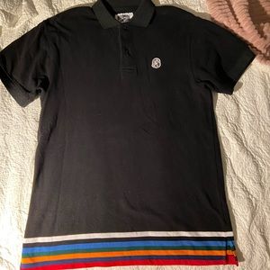 Black billionaire boys club polo button up T-shirt